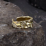 Vintage Half Face Venus Copper Open Ring