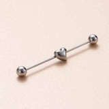 Vintage Heart Snake Stainless Steel Industrial Piercing