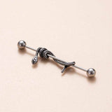 Vintage Heart Snake Stainless Steel Industrial Piercing
