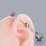 Vintage Heart Snake Stainless Steel Industrial Piercing