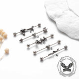 Vintage Heart Snake Stainless Steel Industrial Piercing