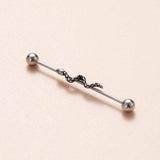 Vintage Heart Snake Stainless Steel Industrial Piercing