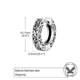 Vintage Hip-hop Pattern Stainless Steel Hoop Earrings | Gthic.com
