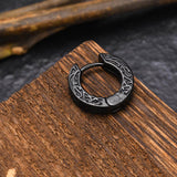 Vintage Hip-hop Pattern Stainless Steel Hoop Earrings | Gthic.com