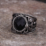 Vintage Hollow Design Stainless Steel Snake Ring