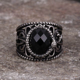 Vintage Hollow Design Stainless Steel Snake Ring