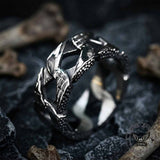 Vintage Hollow Out Chain Stainless Steel Ring | Gthic.com