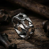 Vintage Hollow Out Chain Stainless Steel Ring | Gthic.com