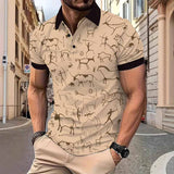 Vintage Hunting Rock Painting Print Polo Shirt 01 | Gthic.com
