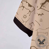 Vintage Hunting Rock Painting Print Polo Shirt 03 | Gthic.com