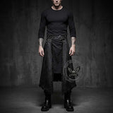 Vintage Jacquard Fringe Halloween Open Front Half Skirt | Gthic.com