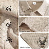 Vintage Jacquard Solid Color Short Sleeve Polo Shirt