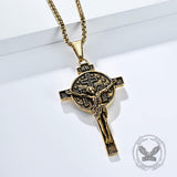 Vintage Jesus Suffering INRI Cross Stainless Steel Pendant