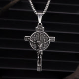 Vintage Jesus Suffering INRI Cross Stainless Steel Pendant