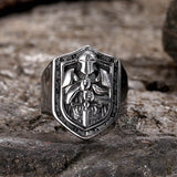 Vintage Knights Templar Crusade Stainless Steel Ring | Gthic.com