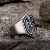 Vintage Knights Templar Crusade Stainless Steel Ring | Gthic.com