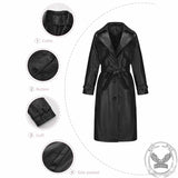 Vintage Lapel Belt Long Trench Coat | Gthic.com