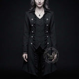 Vintage Medieval Lace Trim Gothic Long Trench Coat | Gthic.com
