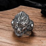 Vintage Monkey King Sun Wukong Stainless Steel Ring
