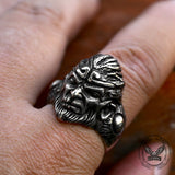 Vintage Monkey King Stainless Steel Ring 02 | Gthic.com
