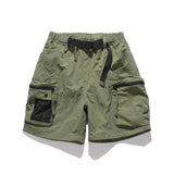 Vintage Multi-Pocket Loose Casual Cargo Shorts 01 | Gthic.com