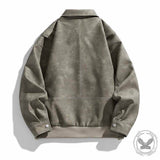 Vintage Multicolor Lapel Casual Leather Jacket | Gthic.com