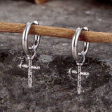 Vintage Nail Cross Stainless Steel Stud Earrings | Ghtic.com