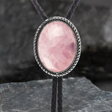 Vintage Natural Gemstone Cowboy Alloy Bolo Tie | Gthic.com