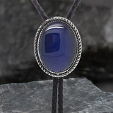 Vintage Natural Gemstone Cowboy Alloy Bolo Tie | Gthic.com