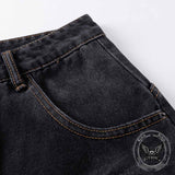 Patch Skull Print katoenen heren punkbroek