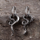 Vintage Octopus Tentacle Stainless Steel Earrings | Gthic.com