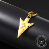 Vintage Odin Triangle Rune Stainless Steel Arrow Pendant