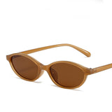 Vintage Oval Small Frame Sun Visor AC Sunglasses | Gthic.com