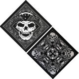 Vintage Pattern Cotton Skull Square Scarf