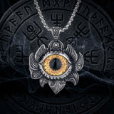 Vintage Pattern Devil Eye Stainless Steel Pendant