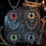 Vintage Pattern Devil Eye Stainless Steel Pendant | Gthic.com