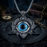Vintage Pattern Devil Eye Stainless Steel Pendant | Gthic.com