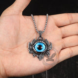 Vintage Pattern Devil Eye Stainless Steel Pendant