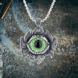 Vintage Pattern Devil Eye Stainless Steel Pendant | Gthic.com