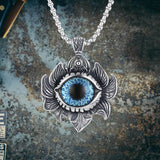 Vintage Pattern Devil Eye Stainless Steel Pendant | Gthic.com