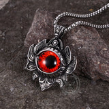 Vintage Pattern Devil Eye Stainless Steel Pendant