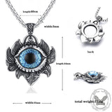 Vintage Pattern Devil Eye Stainless Steel Pendant | Gthic.com