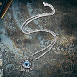 Vintage Pattern Devil Eye Stainless Steel Pendant | Gthic.com
