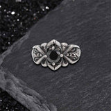 Vintage Patterned Openwork Gem Stainless Steel Ring | Gthic.com