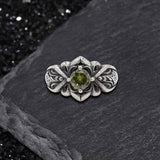 Vintage Patterned Openwork Gem Stainless Steel Ring