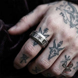 Vintage Pentagram Solomon Rune Stainless Steel Ring | Gthic.com