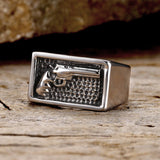 Vintage Pistol Gun Stainless Steel Ring | Gthic.com