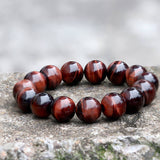 Vintage Red Tiger Eye Gemstone Bead Bracelet | Gthic.com