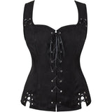 Vintage Renaissance Slim Lace-Up Vest Top | Gthic.com