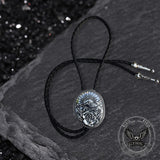 Vintage Rose Rabbit Mushroom Alloy Cowboy Bolo Tie 01 | Gthic.com